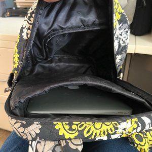 Vera Bradley Baroque Black Gray Yellow Cotton